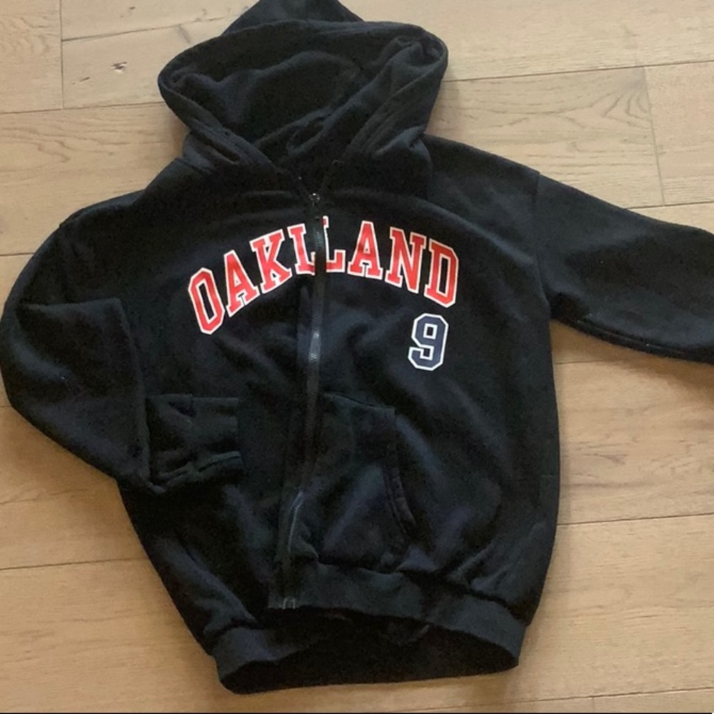 Oakland #9 Women’s  Black Zip-Up Hoodie